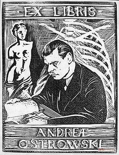 GIELNIAK Józef | Exlibris Andrzeja Ostrowskiego 1955,