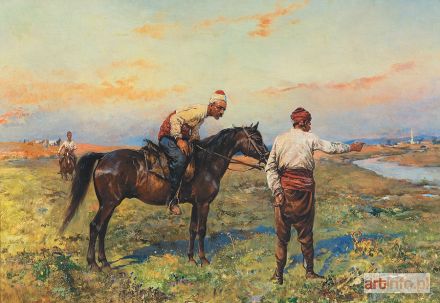 AJDUKIEWICZ Tadeusz | NA STEPIE - PYTANIE O DROGĘ, ok. 1900