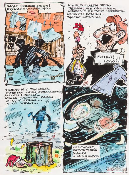 MACIEJEWSKI Roman Jan | Oni tam są, plansza komiksowa s. 2, 1994 r.