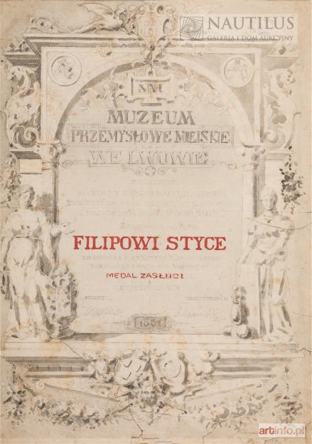 KRYCIŃSKI Walerian | Muzeum Przemysłowe Miejskie we Lwowie. Projekt dyplomu, 1882