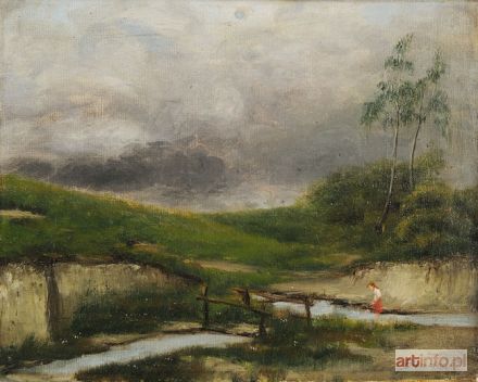 BIESZCZAD Seweryn | PEJZAŻ Z OKOLIC KROSNA, 1891