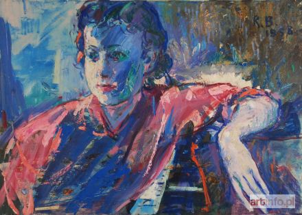 BILIŃSKI Roman | Portret M. P. [Ritratto M. P. - Ragazza in rosa], 1958