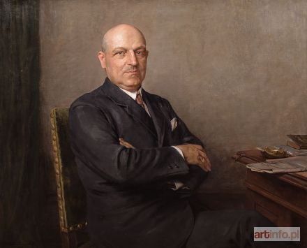 POCHWALSKI Kazimierz Teofil | Portret mężczyzny przy biurku, 1930 r.