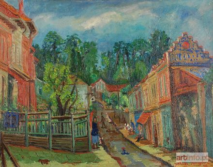 RAZGOUR Yehuda | Motyw z małego miasteczka, 1948