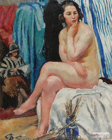 WEISS Wojciech | Modelka w pracowni artysty, 1922