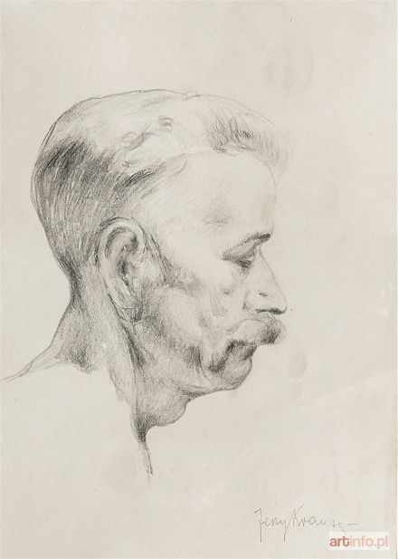 KRAUZE (Krause) Jerzy Ryszard | Portret mężczyzny z profilu