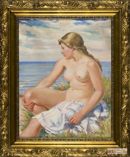 ŻURAWSKI Stanisław | AKT KOBIECY NA TLE MORZA