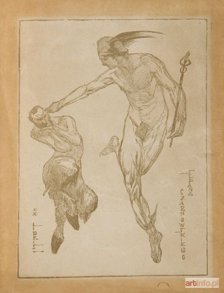 BRANDEL Konrad | Ex Libris prof. Stefana Czarnowskiego, 1909/1910 (?) r.