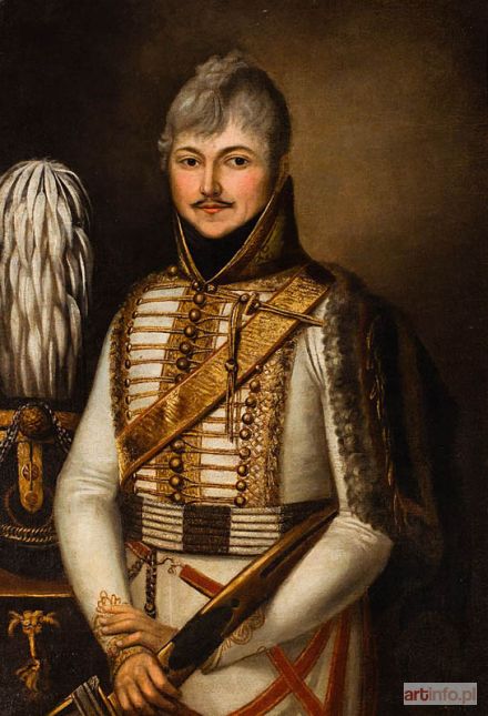 MALARZ nierozpoznany | PORTRET OFICERA 3 PUŁKU HUZARÓW PRUSKICH, przed 1806