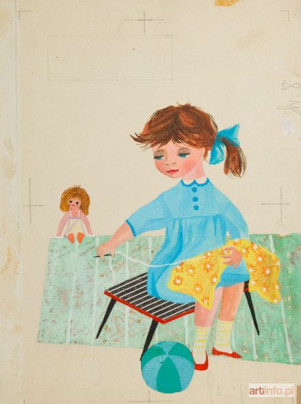 SADOWSKA Zofia | Lalka strojnisia, ilustracja do książki s. 8, 1961 r.