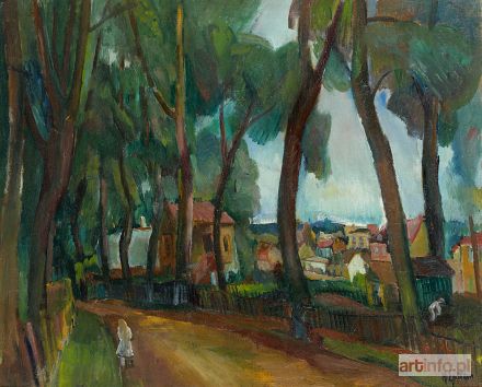 EPSTEIN Henryk (Chaim) | LE VILLAGE SOUS LES ARBRES, ok. 1920