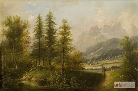 FELDHÜTTER Ferdinand | PEJZAŻ ALPEJSKI, 1869