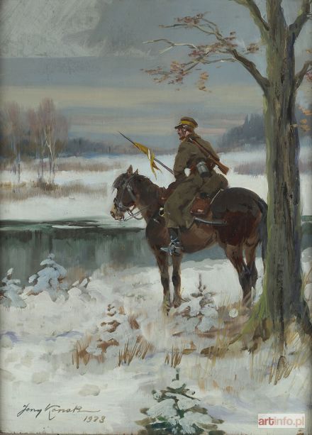 KOSSAK Jerzy | Ułan na patrolu, 1933 r.