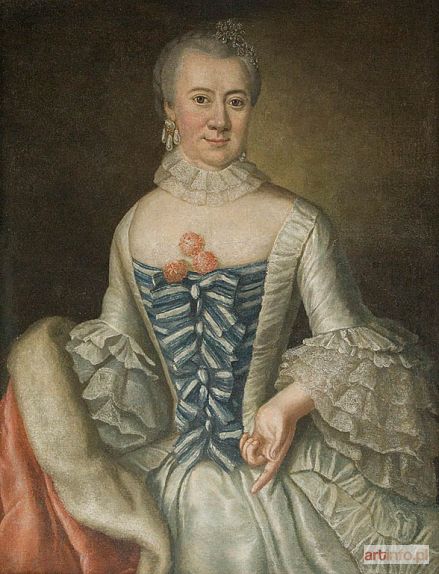 Malarz nieokreślony, 1 poł. XVIII w. | PORTRET DAMY, około 1760