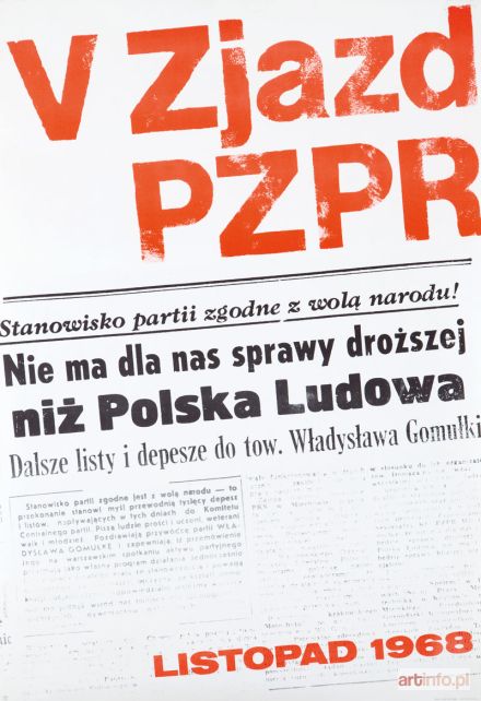 SOBCZYŃSKI Robert | Plakat - V zjazd PZPR, 1968 r.