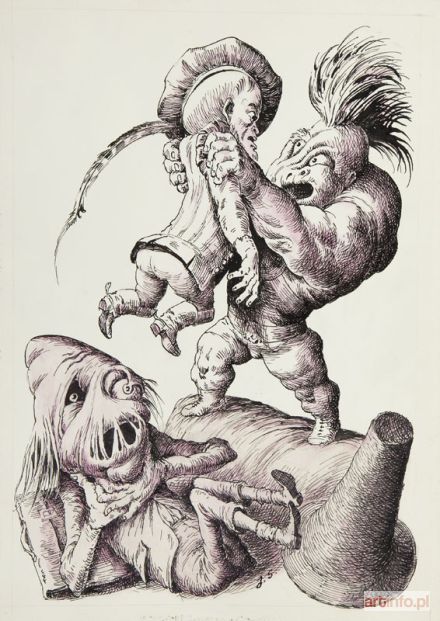 SKARŻYŃSKI Jerzy | Sakriversum, ilustracja do czasopisma Nowa Fantastyka, 1988 r.