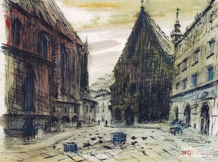 HOLEWIŃSKI Kazimierz | Plac Mariacki w Krakowie, 1947