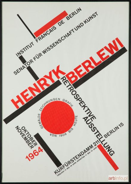 BERLEWI Henryk | Henryk Berlewi, wystawa retrospektywna, 1964 r.