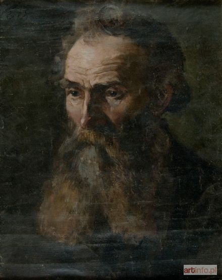 MONOGRAMISTA E.G., 2 poł. XIX w. | PORTRET BRODATEGO MĘŻCZYZNY