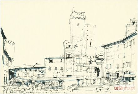 DĄBROWSKI Henryk | San Gimignano - Piazza della Cisterna, 1963