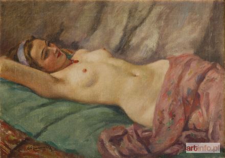 ŻURAWSKI Stanisław | Akt kobiety z liliową opaską