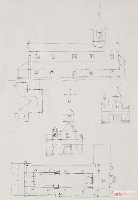 NOWOSIELSKI Jerzy | bez tytułu (cerkiew/szkic), 1990