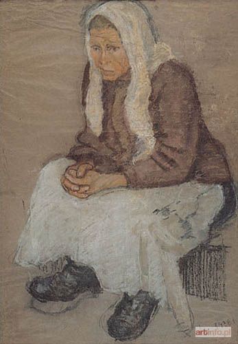 MAŚLAKIEWICZ-BRZOZOWSKA Anna | SIEDZĄCA KOBIETA, 1938 r.