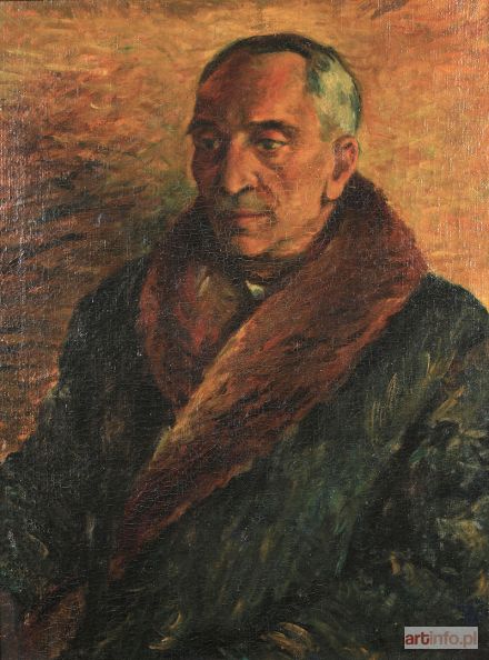 LIEBERMANN Ernst | Portret mężczyzny w futrzanej etoli