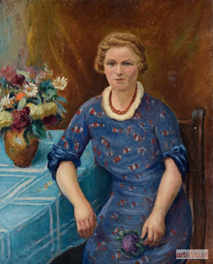 WEINBAUM Abraham | Portrait de femme au bouquet