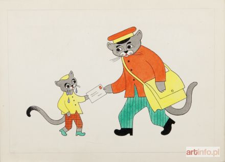 WIERCIEŃSKI Andrzej | Pimpuś Sadełko, ilustracja do książki s. 21, 1959 r.