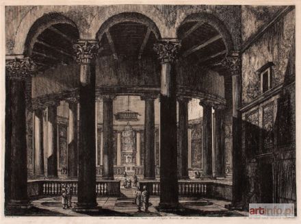 ROSSINI Luigi | Veduta dell` Interno del Tempio di Claudio, in oggi S. Stafano, sul Monte Celio, 1822