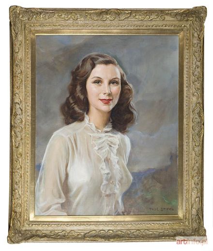 STYKA Tadeusz | Portret dziewczyny w białej bluzce, 1940-1950