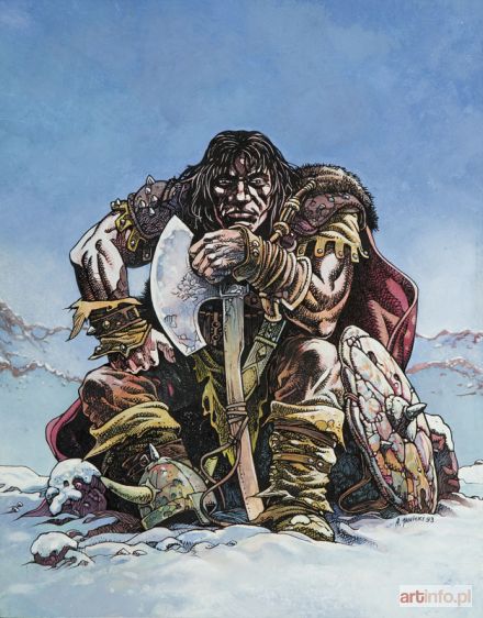 JANICKI Andrzej | Conan, niepublikowana ilustracja komiksowa, 1993 r.