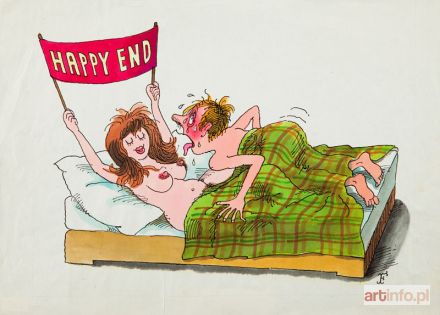 FLISAK Jerzy | Happy end, ilustracja satyryczna