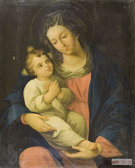 Malarz nieznany, XIX w. | MADONNA Z DZIECIĄTKIEM