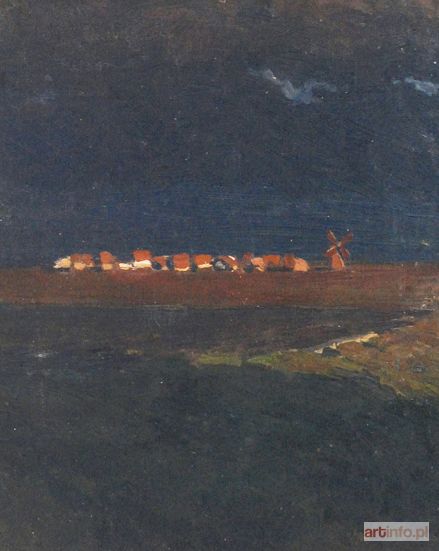 RUSZCZYC Ferdynand | Wieś o zachodzie [Wieś nocą], 1897