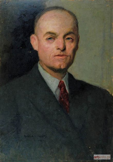 KARPIŃSKI Alfons | Portret Mariana Rapaczyńskiego - inżyniera lwowskiego, 1943;