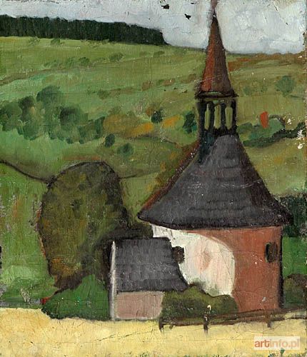 MÜNTER Gabriela | WIDOK KOŚCIÓŁKA Z OKOLIC MURNAU, 1910