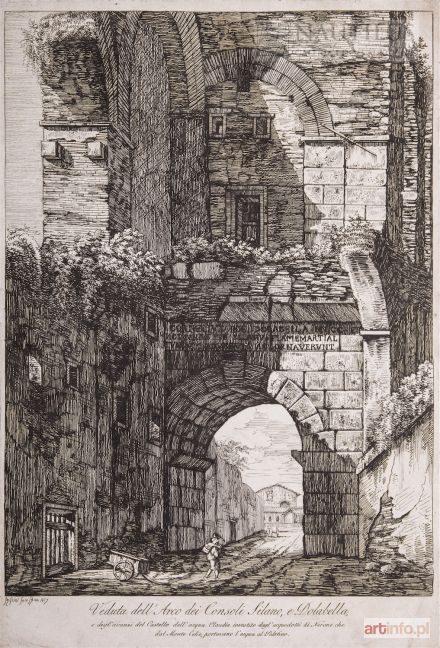 ROSSINI Luigi | Veduta dell’Arco dei Consoli Silano, 1817