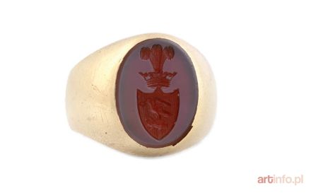 Sygnet rodowy z herbem Korwin, ok. 1930 r.