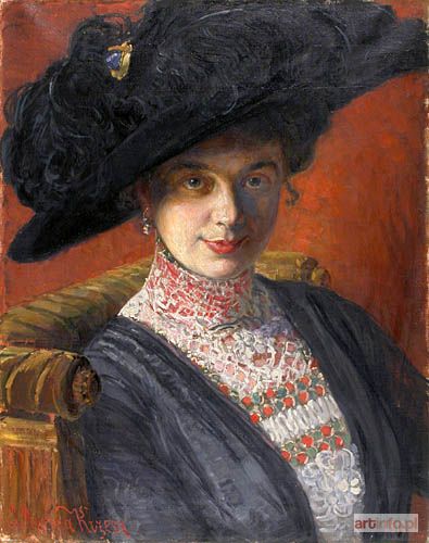 MĘCINA-KRZESZ Józef | PORTRET STAROŚCINY AMELII BIENIECKIEJ, 1912 r.