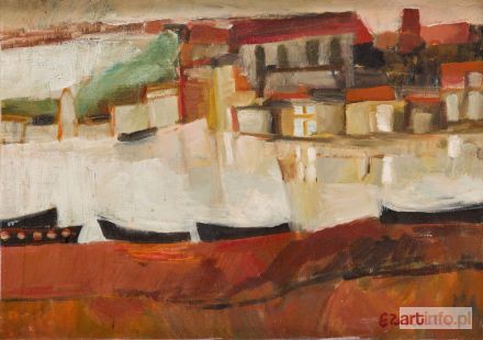 KLEINDIENST-ZABŁOCKA Ewa | Łodzie przy brzegu, ok. 1960 r.