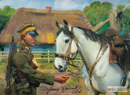 KOSSAK Jerzy | UŁAN Z KONIEM, 1936