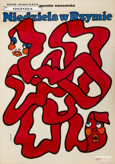 ŚWIERZY Waldemar | Plakat do operetki NIEDZIELA W RZYMIE, 1967