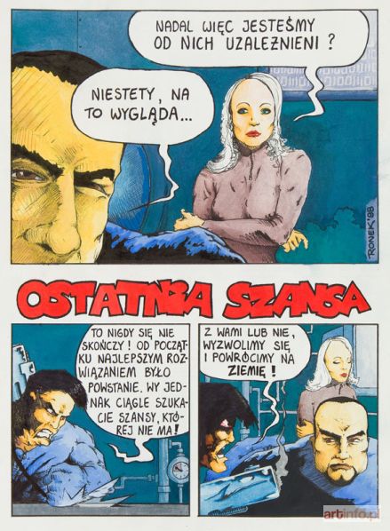 RONEK Hubert | Ostatnia szansa - plansza komiksowa nr 1, 1998 r.