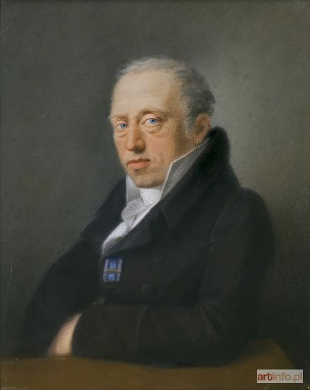 KREUL Carl Johann Friedrich | PORTRET MĘŻCZYZNY W CIEMNYM PŁASZCZU