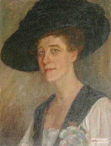 RADLIŃSKA-BRODOWICZ Jadwiga | Portret kobiety w kapeluszu (1925)