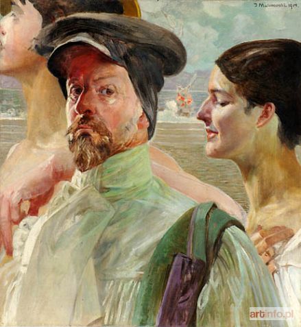 MALCZEWSKI Jacek | AUTOPORTRET Z EURYDYKĄ I HERMESEM, 1914