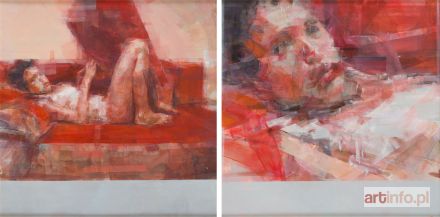 LETO Norman | Szkic olejny do obrazu Gainsborough Ex-Portrait (2007), dyptyk, 2006 r.