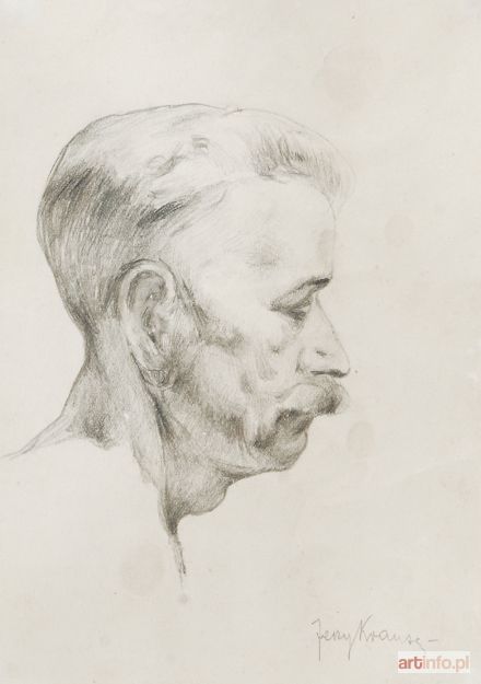 KRAUZE (Krause) Jerzy Ryszard | Portret mężczyzny z profilu